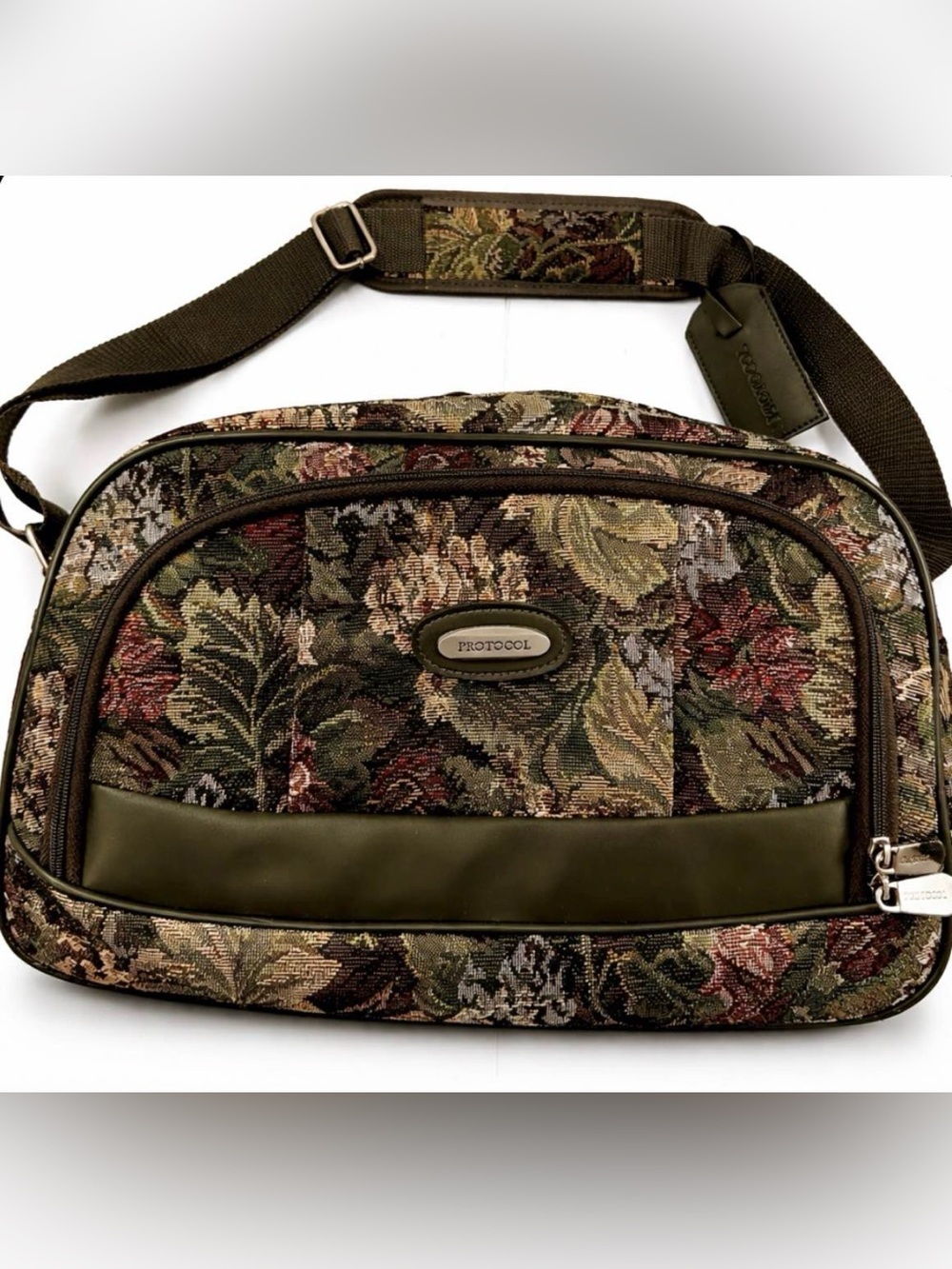 PROTOCOL Women's Green Tapestry Travel Crossbody Bag